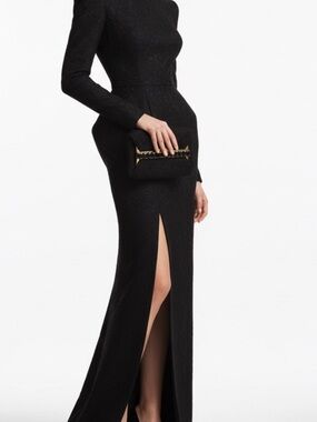 Dolce & Gabbana Black Lace “Pop-Up” Clutch with Gold Hardware